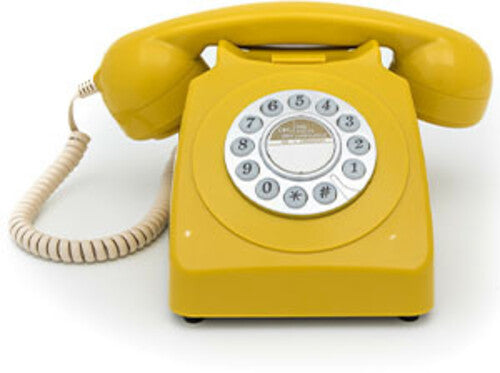 GPO Retro GPO746YEL 746 Desktop Rotary Dial Telephone - Mustard