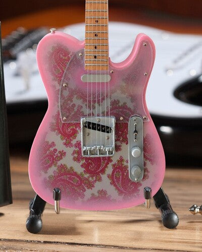 Fender Paisley Pink Telecaster Mini Guitar Replica Collectible