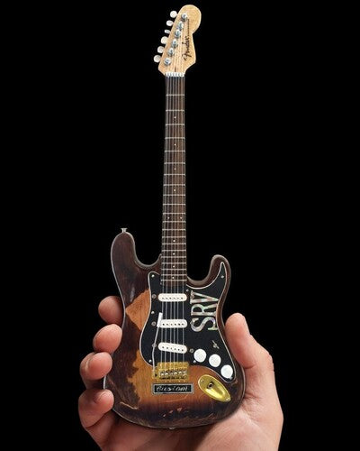 Stevie Ray Vaughan Fender Stratocaster Distressed SRV Custom Mini Guitar Replica Collectible