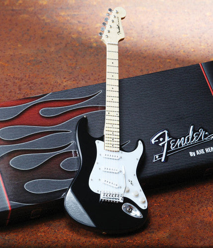 Fender Strat Classic Black Finish Miniature Guitar Replica