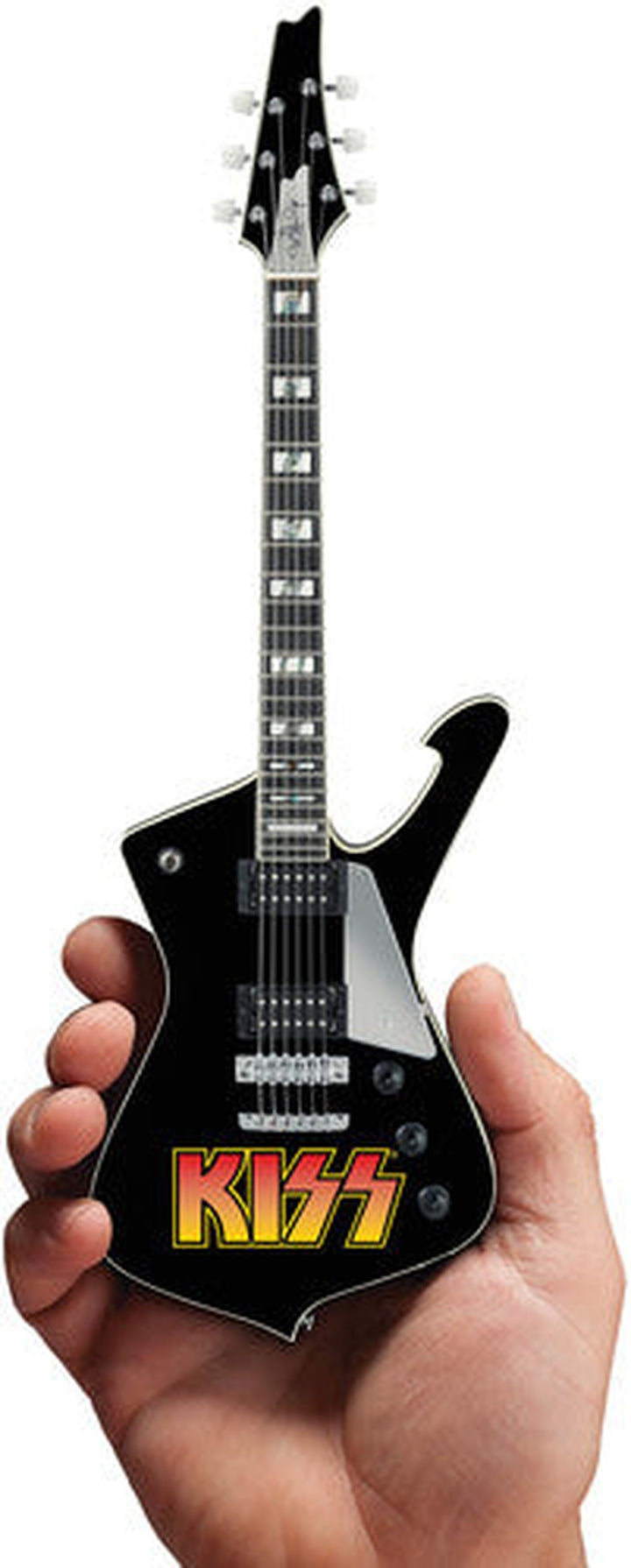 Kiss Paul Stanley Kiss Logo Iceman Mini Guitar Replica Collectible