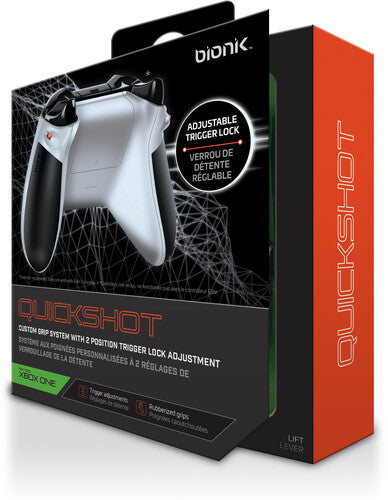BIONIK BNK-9022 Xbox One Quickshot Custom Controller Grip Trigger Locks (White)