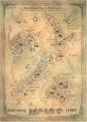 WETA Workshop - Hobbit - New Zealand as Middle-Earth (Map)