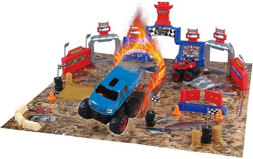 54-Piece Monster Truck Mayhem Friction Play Set, 2-Pack Ford