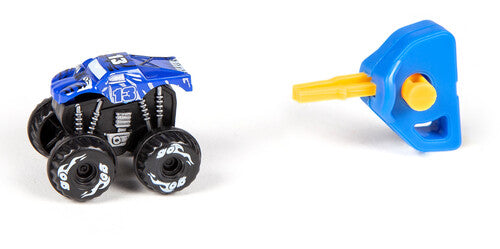 Nano Monster Power Launchers Spring Key Launcher Mini Toy Truck, 3-Pack