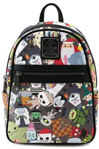Loungefly Nightmare Before Christmas: Chibi Character All Over Printmini Backpack