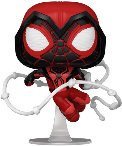 FUNKO POP! Games: Marvel's  Spider-Man Miles Morales Miles (Crimson Cowl Suit)