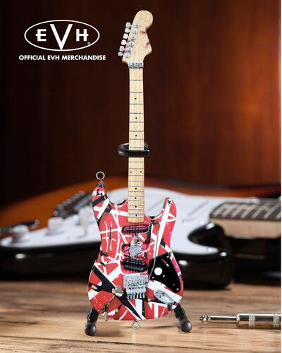 Eddie Van Halen Frankenstein Red & White Mini Guitar Replica Collectible