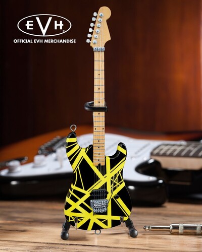 Eddie Van Halen VH2 Bumblebee Black & Yellow Mini Guitar Replica Collectible