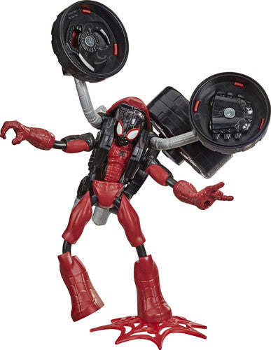 Hasbro Collectibles - Marvel Bend and Flex, Flex Rider Spider-Man and 2-In-1 Motorcycle