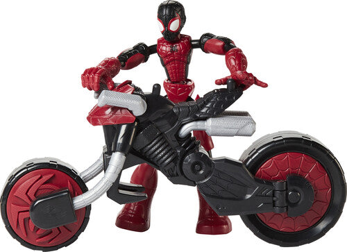 Hasbro Collectibles - Marvel Bend and Flex, Flex Rider Spider-Man and 2-In-1 Motorcycle