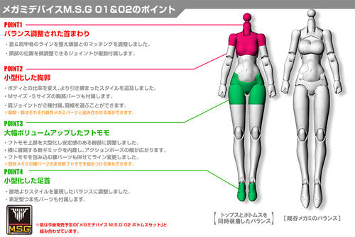 Kotobukiya - Megami Device - M.S.G. 01 Tops Set (Skin Color C)
