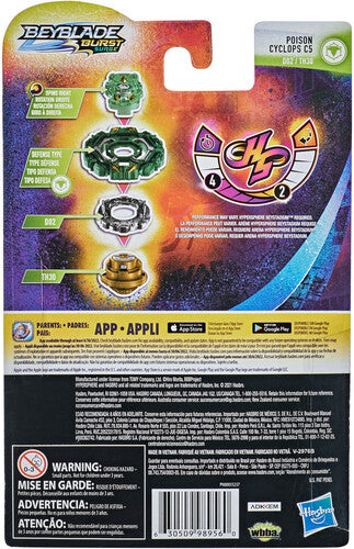 Hasbro Collectibles - Beyblade Burst Rise Hypersphere Poison Cyclops C5 Starter Pack
