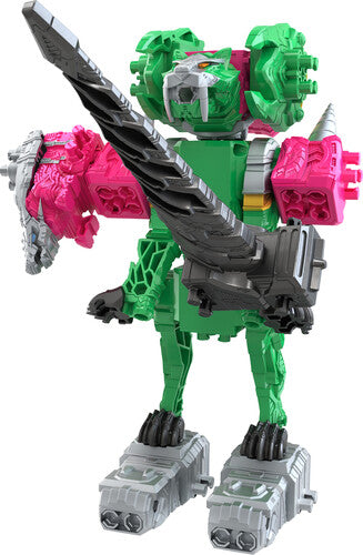 Hasbro Collectibles - Power Rangers Dino Fury Pink Ankylo Hammer Zord and Green Tiger Claw Zord
