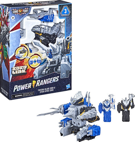 Hasbro Collectibles - Power Rangers Dino Fury Tricera Blade and Stego Spike Zords