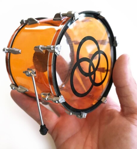 Vistalite Transparent Amber Mini Drum Kit Replica Collectible