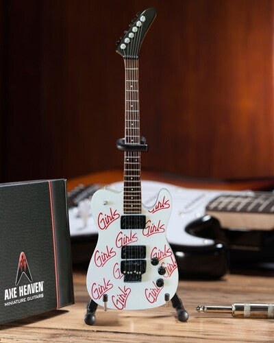 Mick Mars Motley Crue Kramer Signature White Girls, Girls, Girls Mini Guitar Replica Collectible
