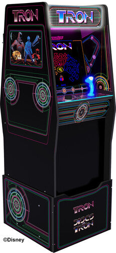 Arcade1Up Tron with Riser, Marquee, Deck Protector, & Stool
