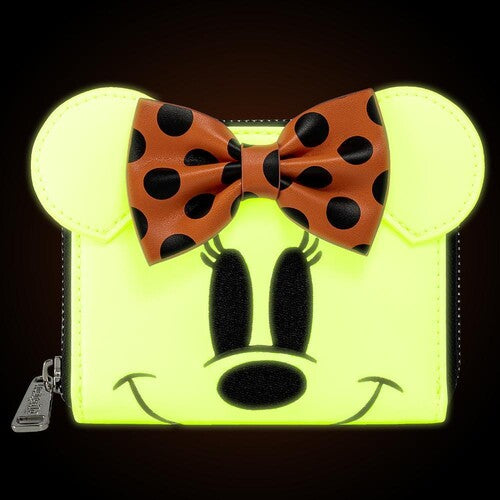Loungefly Disney: Ghost Minnie Glow in the Dark Cosplay Zip Around Wallet