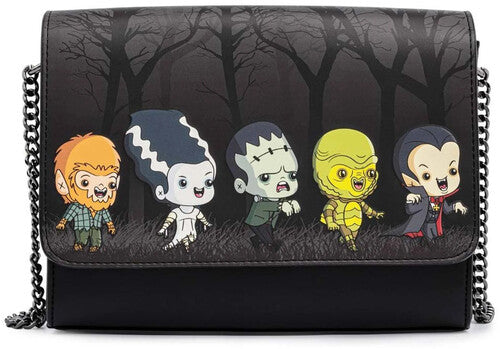 Loungefly Universal Monsters: Chibi Line Chain Strap Cross Body Bag
