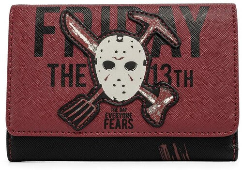 Loungefly Friday the 13th: Jason Mask Tri-fold Wallet