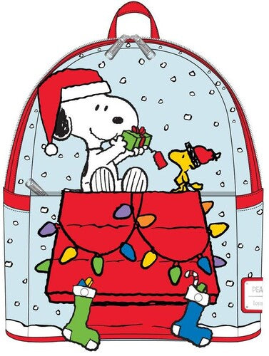 Loungefly Peanuts: Gift Giving Snoopy & Woodstock Mini Backpack