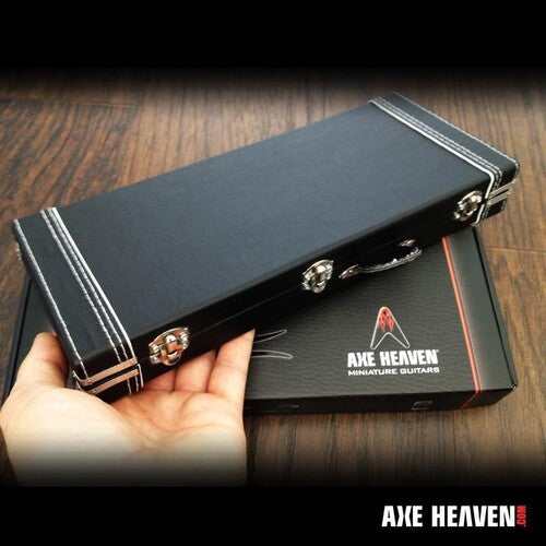 Axe Heaven Mini Guitar Replica Collectible Black Guitar Case