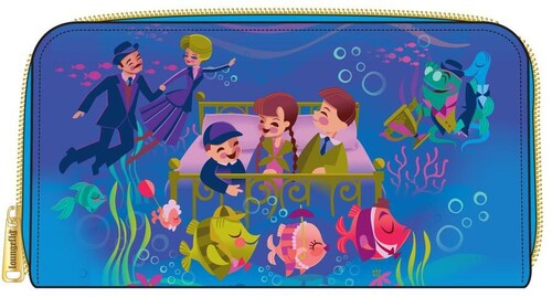 Loungefly Disney: Bedknobs and Broomsticks Underwater Zip Around Wallet