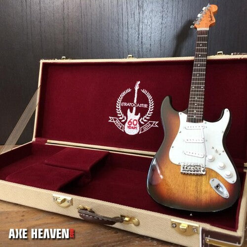 Fender 60th Anniversary Stratocaster Miniature Guitar Case W Embroidered Logo Replica Collectible