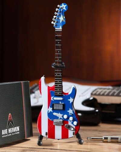 Wayne Kramer MC5 Fender Stratocaster Stars & Stripes USA Mini Guitar Replica Collectible