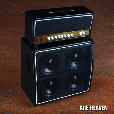 Classic Black Amplifier Head w 4 x 12 Speaker Cabinet Replica Collectible