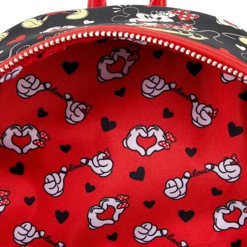 Loungefly Disney: Mickey and Minnie Heart Hands Mini Backpack