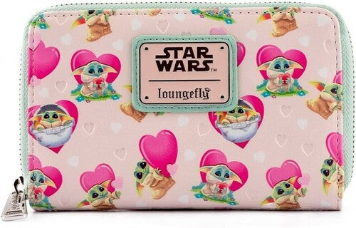 Loungefly Star Wars Mandalorian: Grogu Valentines Zip Around Wallet