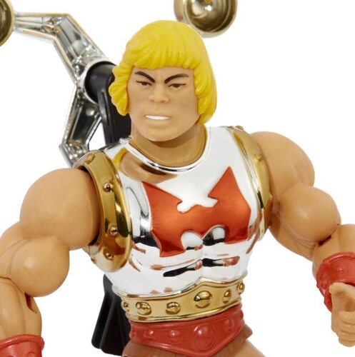 Mattel Collectible - Masters of the Universe Origins 5.5" Deluxe Flying Fists He-Man, Heroic Leader with the Arm-Swinging Action (He-Man, MOTU)