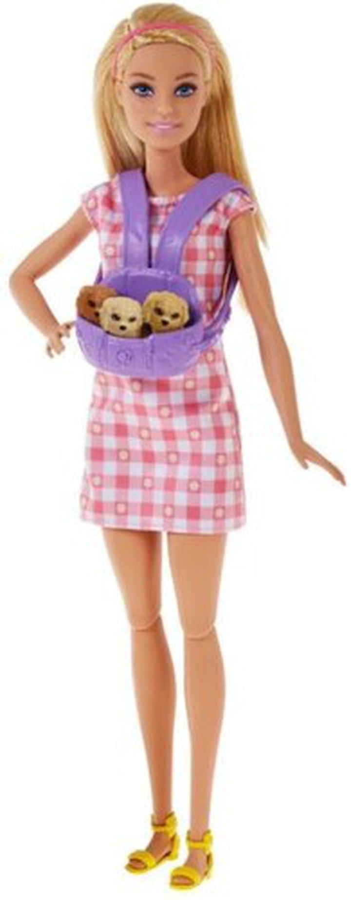 Mattel - Barbie Doll and Newborn Puppies Playset, Blonde
