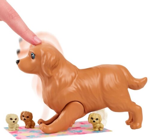 Mattel - Barbie Doll and Newborn Puppies Playset, Blonde