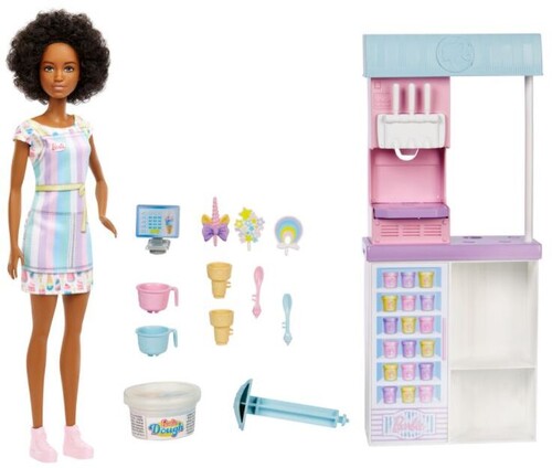 Mattel - Barbie I Can Be Anything Ice Cream Shop Playset, African American