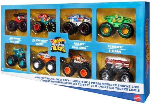 Mattel - Hot Wheels Monster Truck Hero Trucks 8-Pack