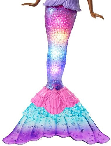 Mattel - Barbie Mattel - Barbie Dreamtopia Twinkle Lights Mermaid, Brunette with Purple Streaks