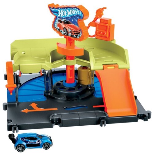 Mattel - Hot Wheels City Car Wash Speed Clean Playset
