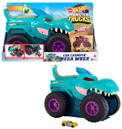 Mattel - Hot Wheels Monster Truck Car Chompin' Mega-Wrex