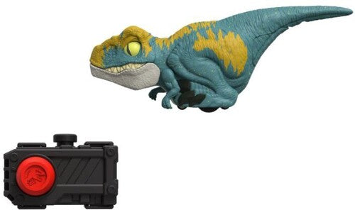 Mattel - Jurassic World Dominion Uncaged Click Tracker Velociraptor, Blue