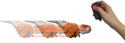 Mattel - Jurassic World Dominion Uncaged Click Tracker Atrociraptor, Red