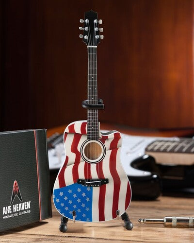 Toby Keith Signature USA Flag Acoustic Mini Guitar Replica Collectible
