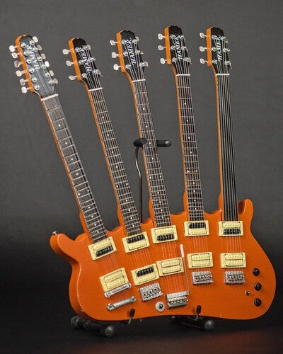 Rick Nielsen Cheap Trick Hamer Five-Neck Orange Monster Mini Guitar Replica Collectible
