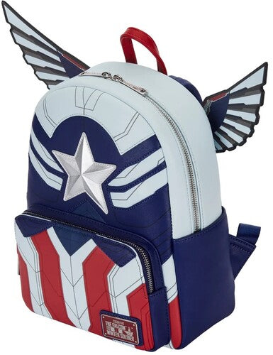 Loungefly Marvel: Falcon Captain America Cosplay Mini Backpack