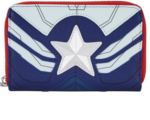 Loungefly Marvel: Falcon Captain America Cosplay Zip Around Wallet
