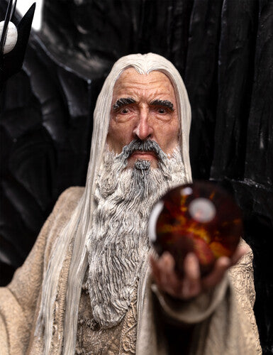 WETA Workshop Limited Edition Polystone - The Lord of the Rings Trilogy - Saruman the White on Throne 1:6 Scale Statue