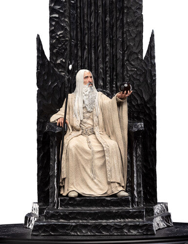 WETA Workshop Limited Edition Polystone - The Lord of the Rings Trilogy - Saruman the White on Throne 1:6 Scale Statue