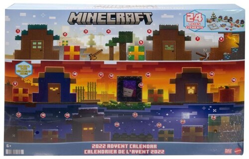 Mattel Collectible - Minecraft 3.25" Mob Head Minis Advent Calendar 2022